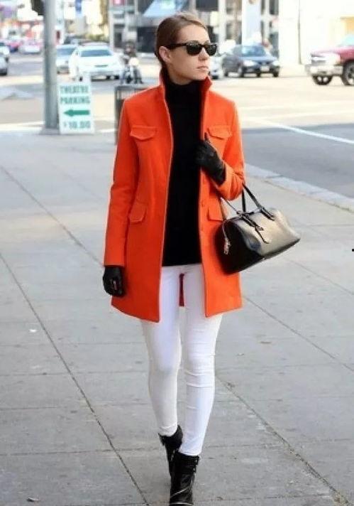 橘色穿搭明星同款,明星同款引领时尚潮流解析